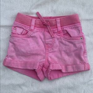 Lee 2T toddler girls pink faded wash shorts